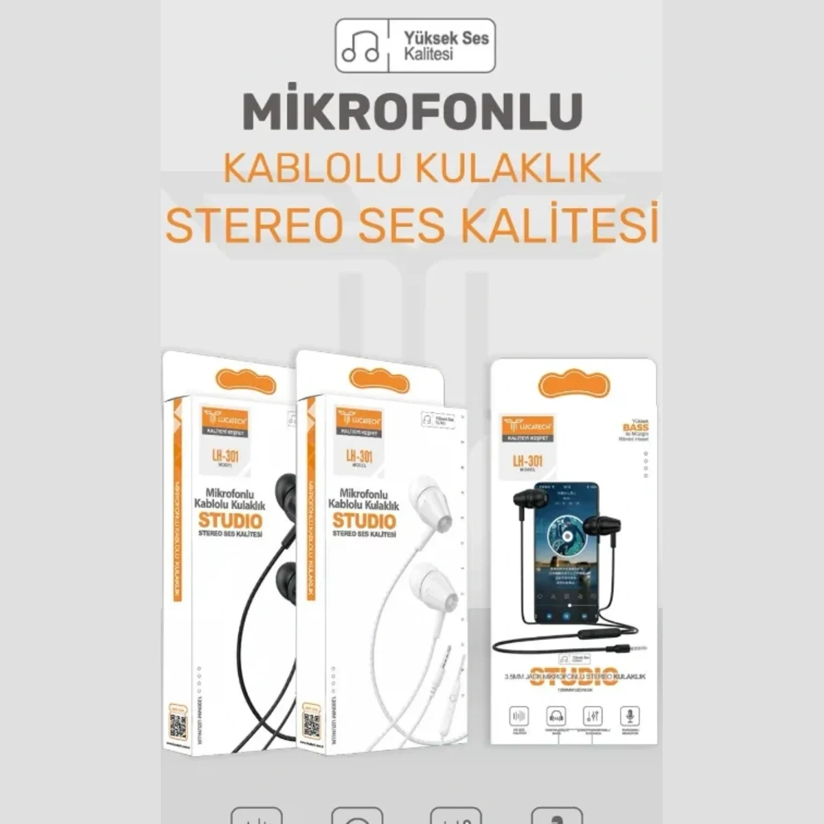 3.5MM JACK MİKROFONLU KABLOLU KULAKLIK