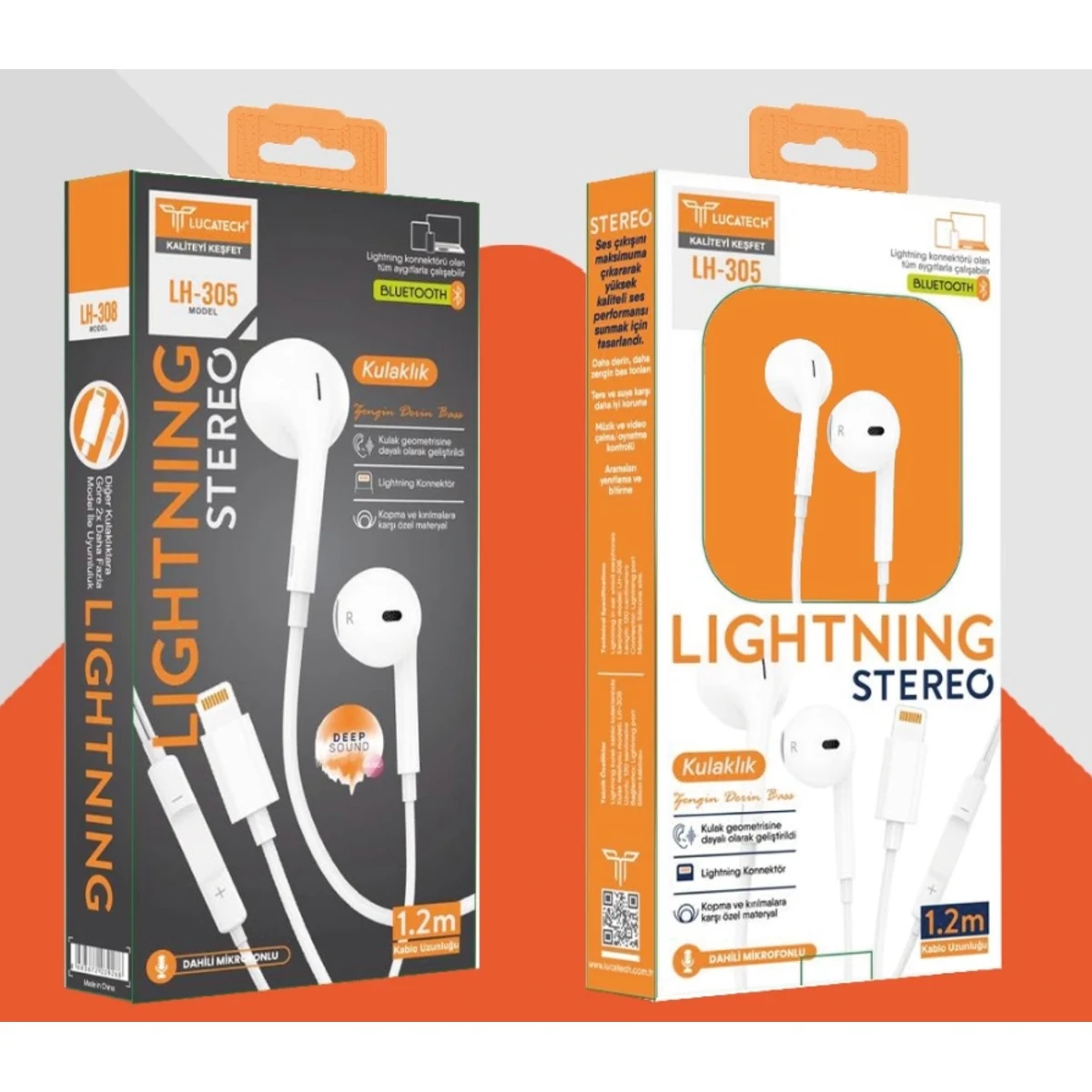 LİGHTNİNG MİKROFONLU STEREO KULAKLIK
