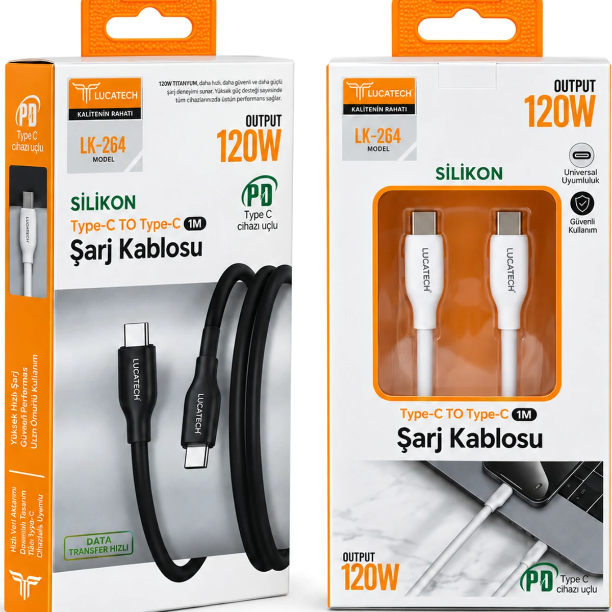 TYPE-C TO TYPE-C HIZLI ŞARJ KABLOSU 120W