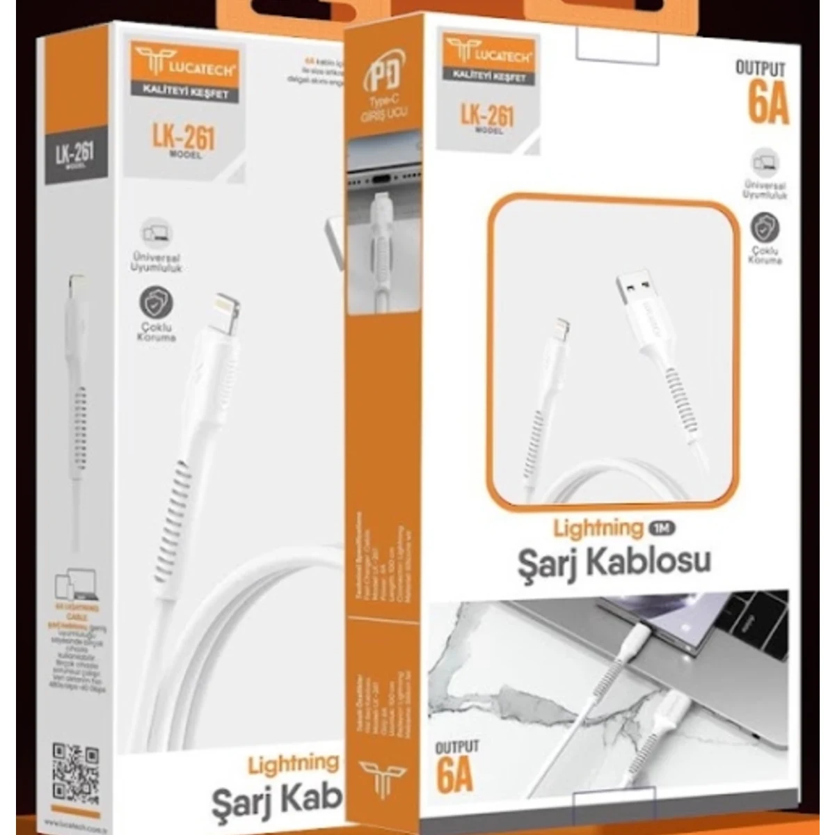 LİGHTNİNG USB 6 A ŞARJ KABLOSU