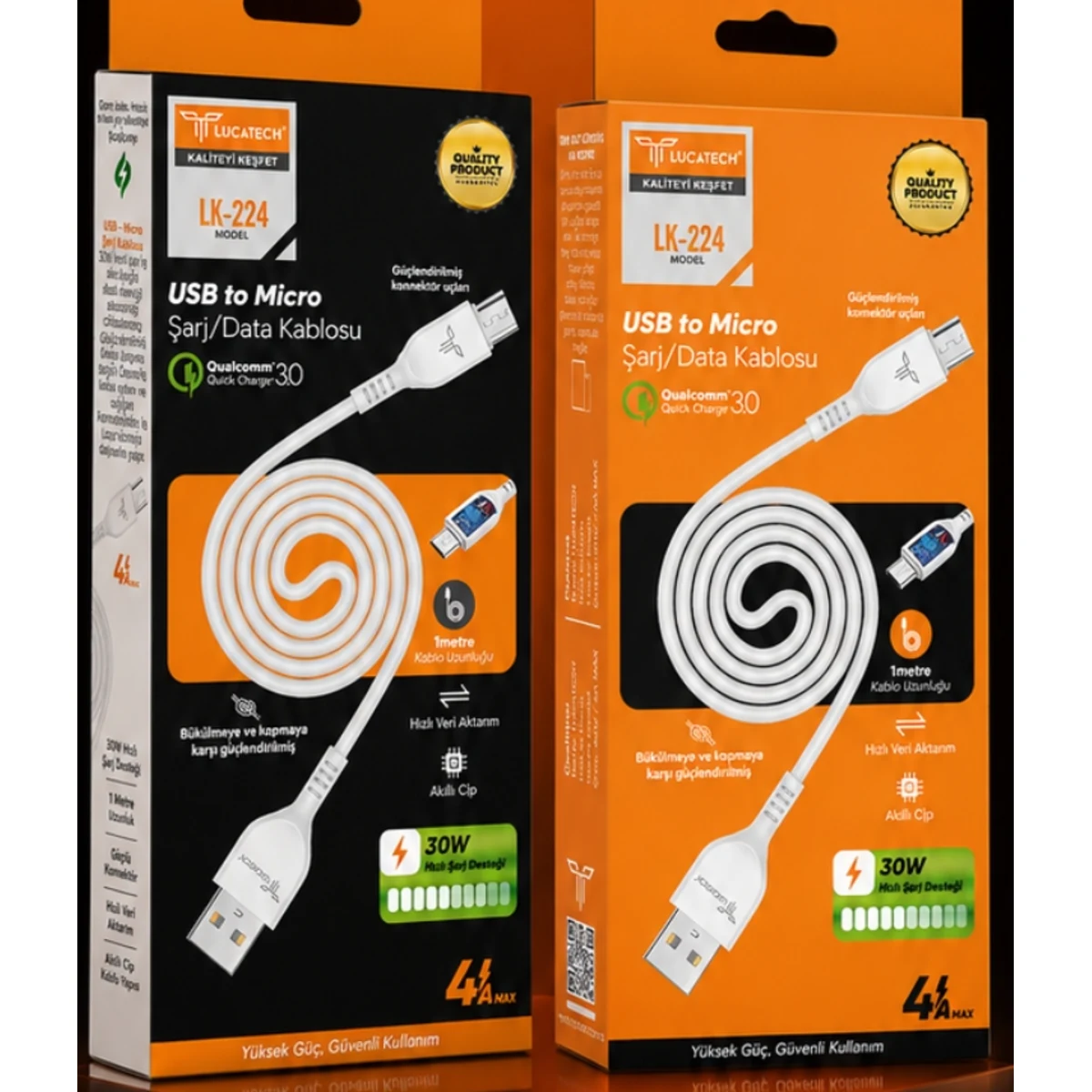 MİKRO USB ŞARJ KABLOSU 4A 30W