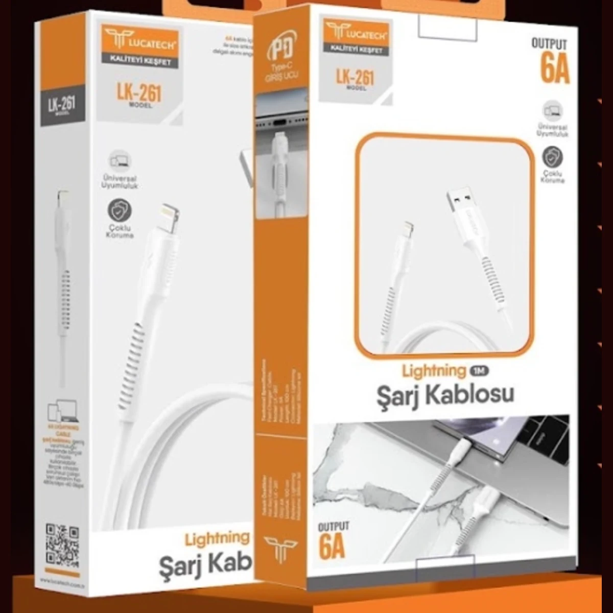 USB TO TYPE-C HIZLI ŞARJ KABLOSU 6A