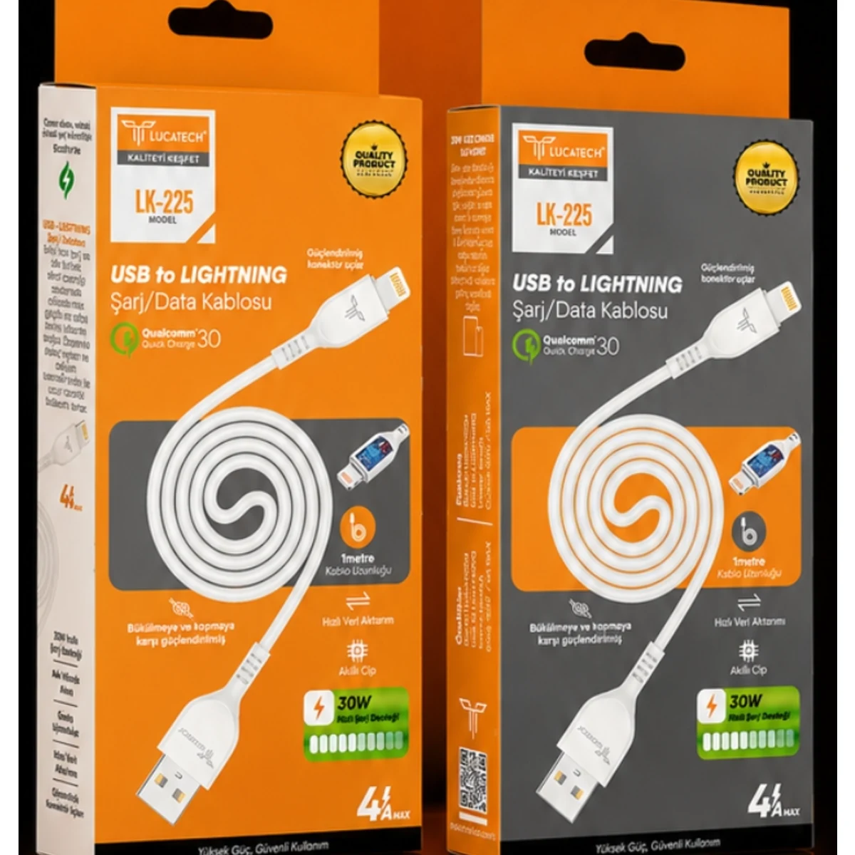 LİGHTNİNG ŞARJ KABLOSU 4A 30W